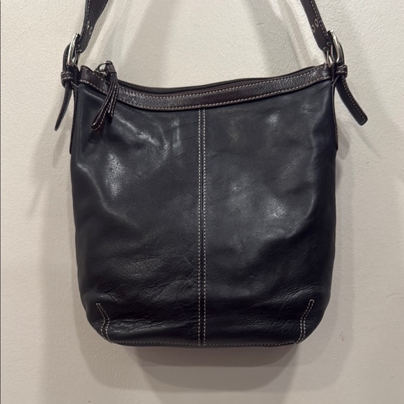 TIGNANELLO  Bag Black Genuine Leather Shoulder Zipped Pockets
Magnet - Picture 1 of 10